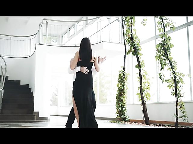 Slim brunette Katy Rose takes off her black dress and gets nailed by Miguel Zayos