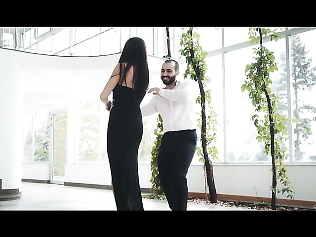 Slim brunette Katy Rose takes off her black dress and gets nailed by Miguel Zayos