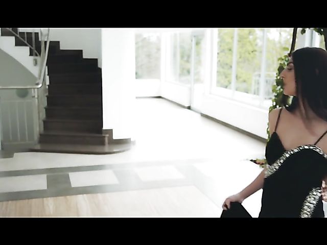 Slim brunette Katy Rose takes off her black dress and gets nailed by Miguel Zayos