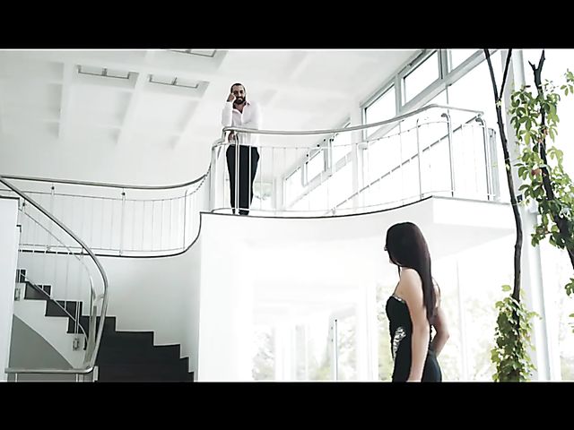 Slim brunette Katy Rose takes off her black dress and gets nailed by Miguel Zayos