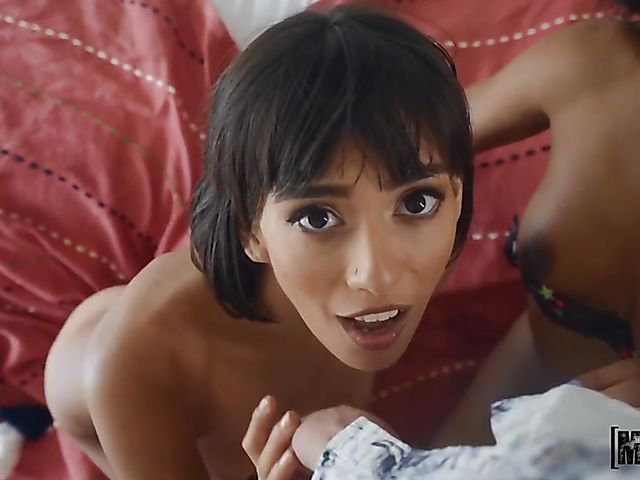 Interracial POV squirt threesome with Janice Griffith and Demi Sutra 