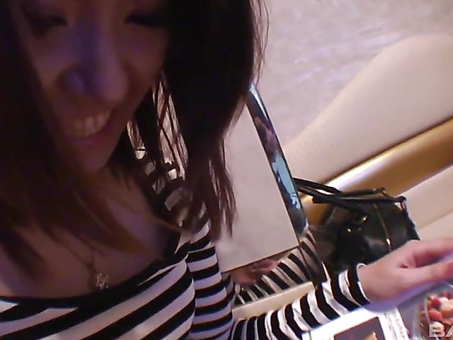 Tiny titty Hazuki Sunaaya gets her japanese shaved pussy plugged