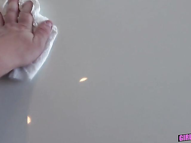 POV busty slut Crystal Rush sucks and fucks her roommate