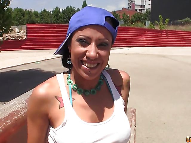 Inked Spanish MILF with big knockers Gigi Love is horny for cock  