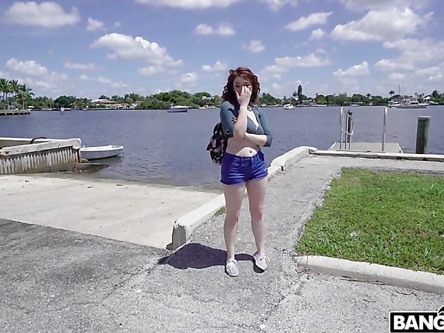 Road adventure of cash hungry busty redhead Annabel Redd