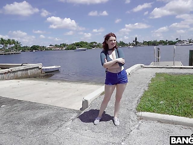 Road adventure of cash hungry busty redhead Annabel Redd