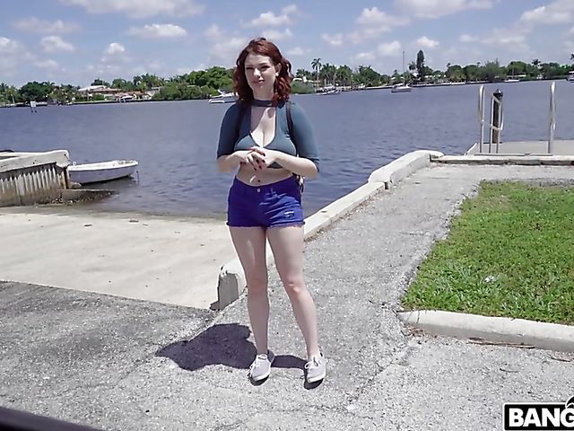 Road adventure of cash hungry busty redhead Annabel Redd