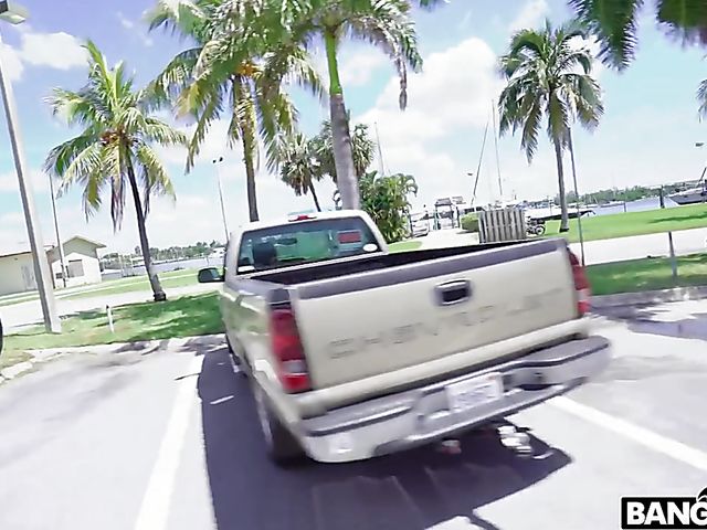 Road adventure of cash hungry busty redhead Annabel Redd