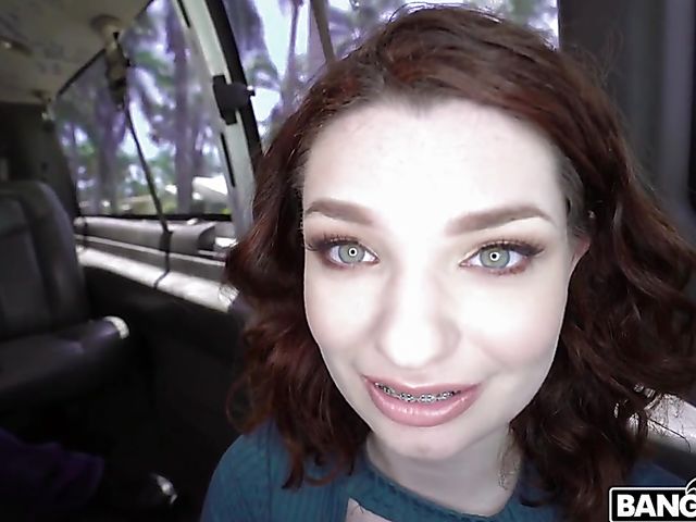 Road adventure of cash hungry busty redhead Annabel Redd