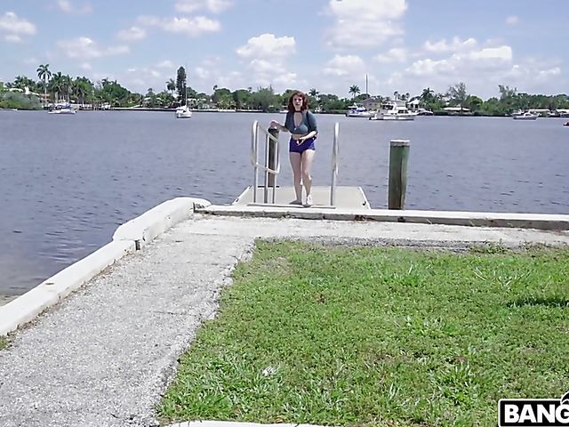 Road adventure of cash hungry busty redhead Annabel Redd