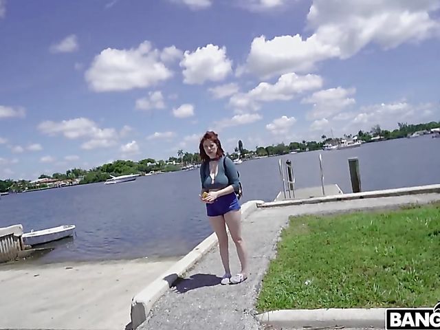 Road adventure of cash hungry busty redhead Annabel Redd