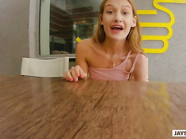 Hot POV with cute skinny chick Tiffany Tatum in Budapest