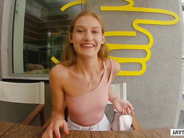 Hot POV with cute skinny chick Tiffany Tatum in Budapest