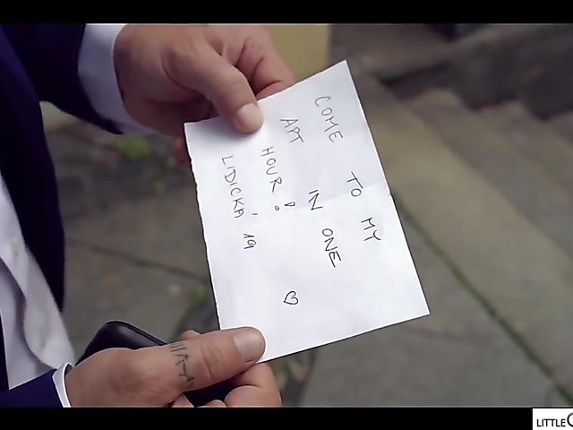 French threesome with skinny young woman Angel Emily