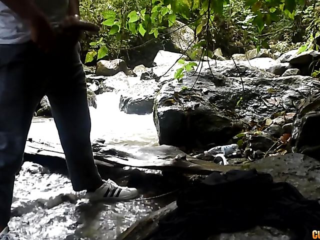 Wild outdoor sex by the river with busty Colombian slut Amaranta Hank