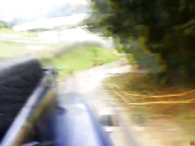 Wild outdoor sex by the river with busty Colombian slut Amaranta Hank