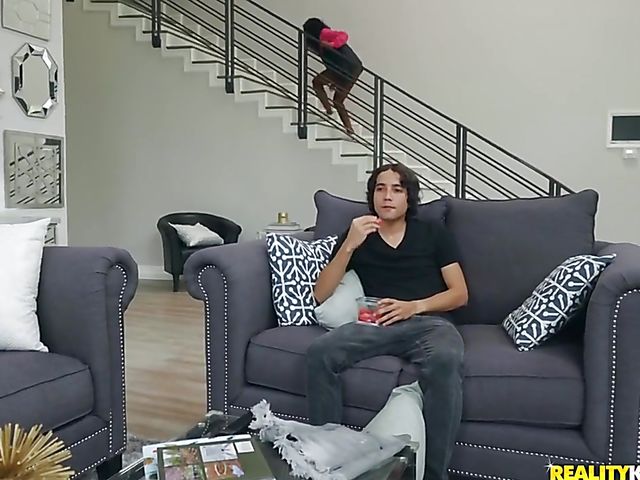 White boy helps black teen Daizy Cooper to stop masturbating