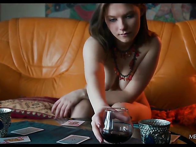 Met Art solo with young Stasey fingering her slit on the sofa