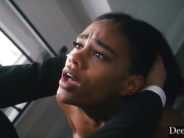 Scarlit Scandal - Handcuffed ebony rough fucked by Small Hands