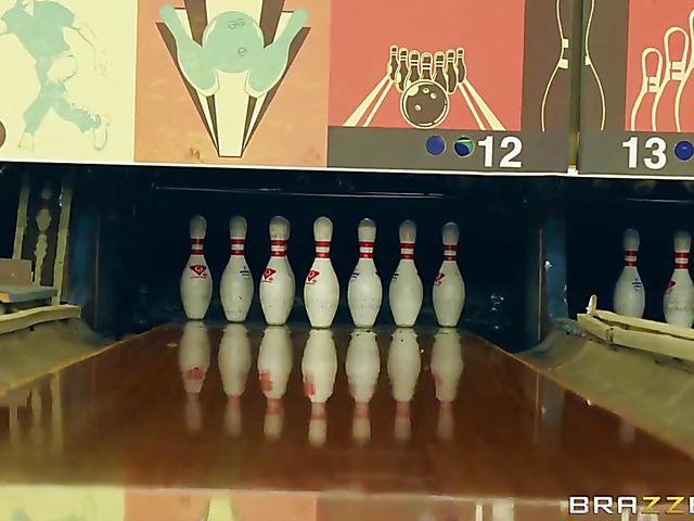 Big boobs bowling with super stacked Valerie Kay