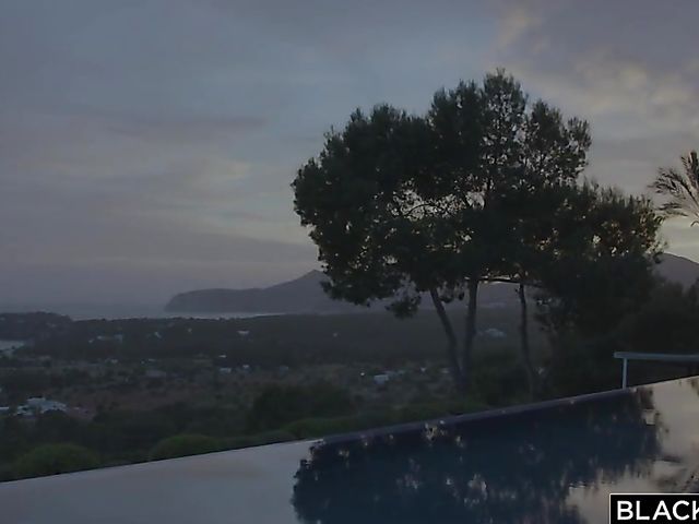 Spanish interracial holidays with Apolonia Lapiedra fucking a black monster by the pool