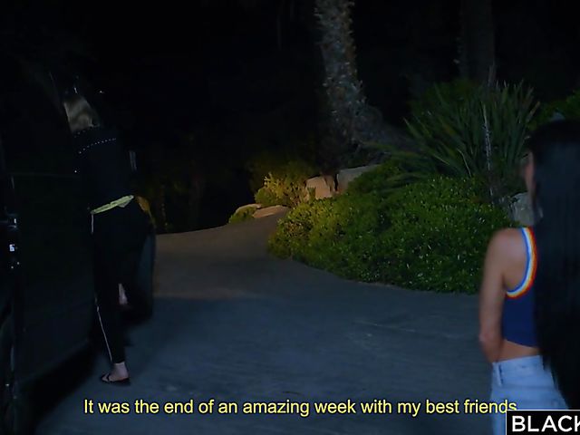 Spanish interracial holidays with Apolonia Lapiedra fucking a black monster by the pool