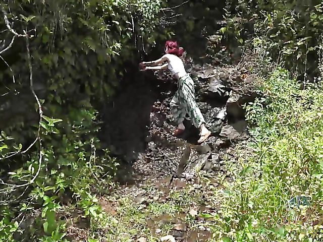 Smoking teen Lola Fae gets fingered in the car and blows outdoors