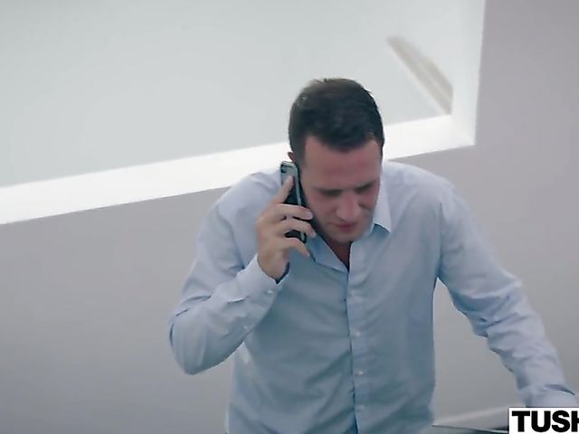 Lena Anderson - Ginger anal screwed in violet stockings