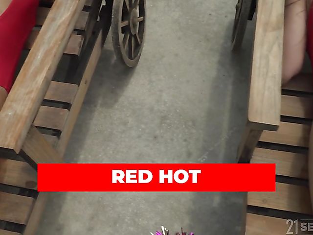 Lesbian outdoor 3some with anal toys featuring Stella Flex, Alexa Flexy and Cayenne Hot