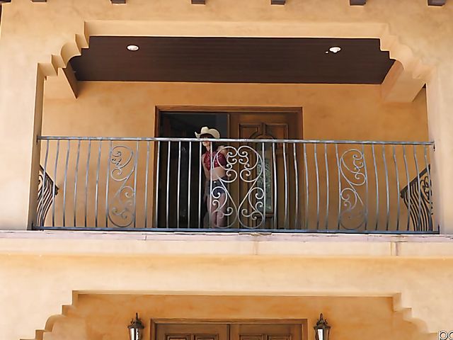 Reverse cowgirl with cute country girl Lena Anderson