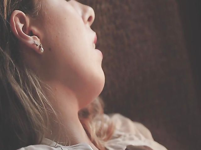 Erotic solo with bookworm Daisy Steel fingering and vibrating her snatch in her chair