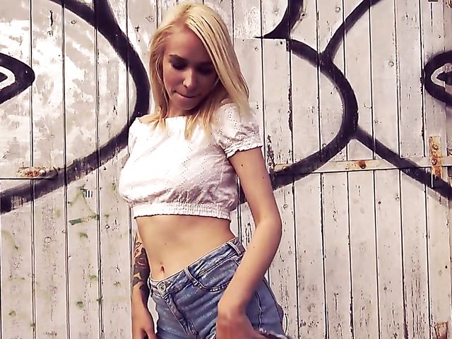 Crazy public sex in the streets with naughty blonde Arteya