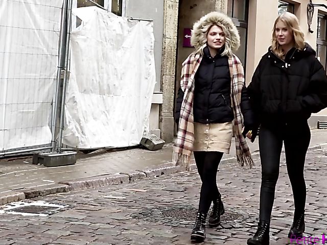 Red wine gets lesbian lovers Elza A and Lesya horny