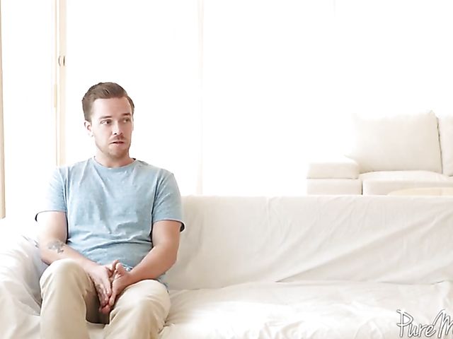 Tan skin MILF Bridgette B shows her perfect massive tits to a shy guy