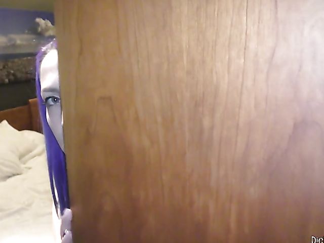 Interracial rough deepthroat attack on purple-haired Liz Rainbow and rimjob