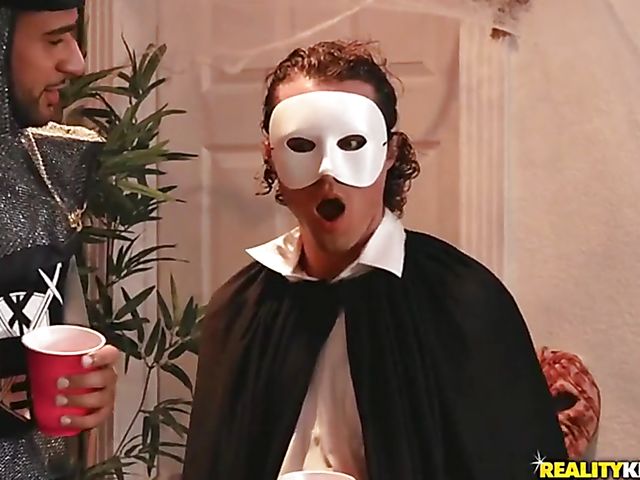 Masked blowjob and fuck after the party with Victoria June