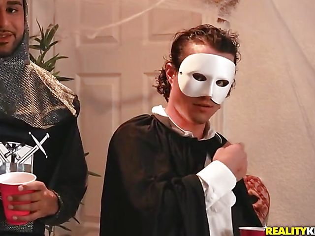 Masked blowjob and fuck after the party with Victoria June