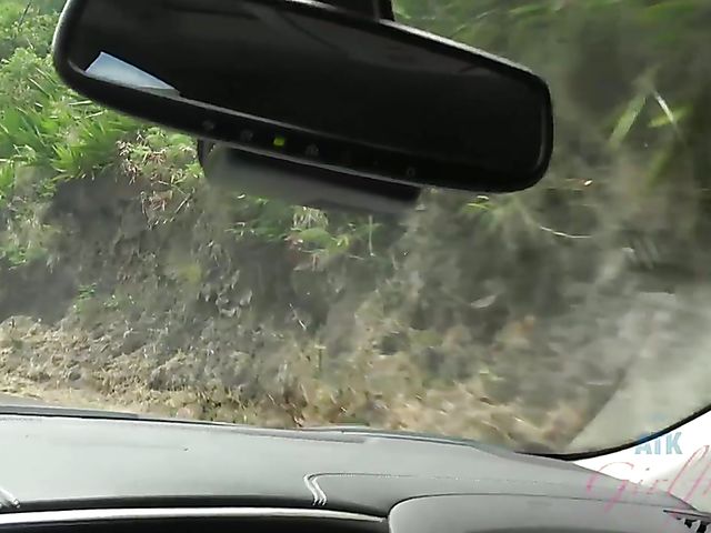 Outdoor POV fun with Vera King on the way to the beach