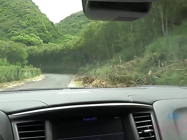 Outdoor POV fun with Vera King on the way to the beach