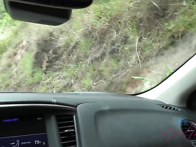 Outdoor POV fun with Vera King on the way to the beach