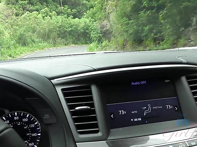 Outdoor POV fun with Vera King on the way to the beach