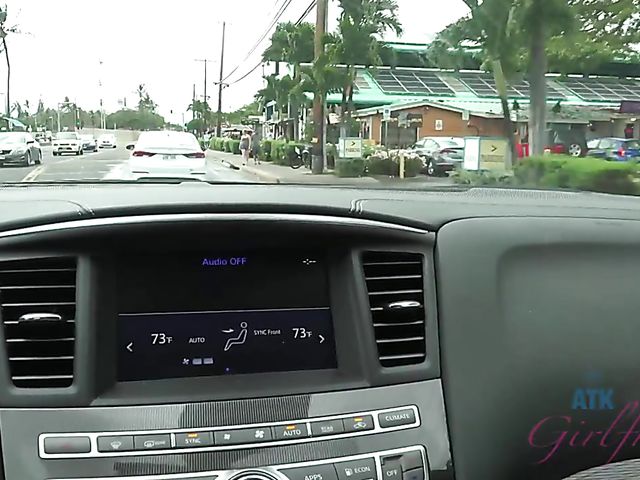 Outdoor POV fun with Vera King on the way to the beach