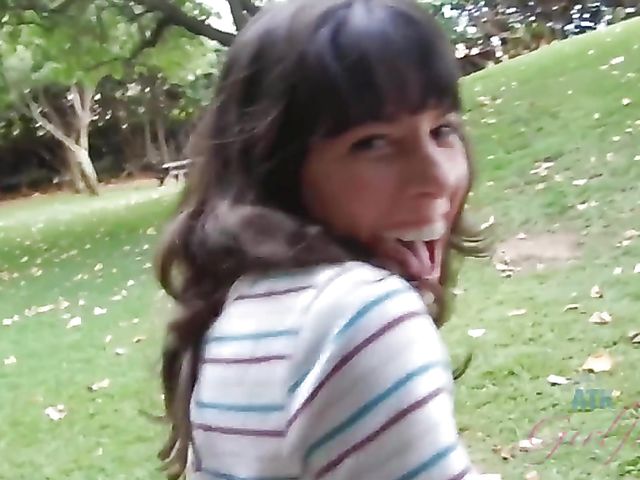 Outdoor POV fun with Vera King on the way to the beach