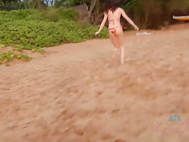 Outdoor POV fun with Vera King on the way to the beach