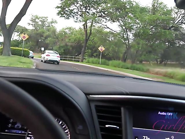 Outdoor POV fun with Vera King on the way to the beach