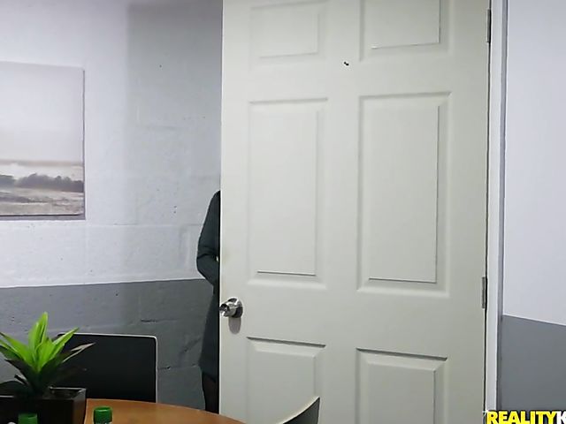 Sneaky office sex with horny brunette Lana Mars