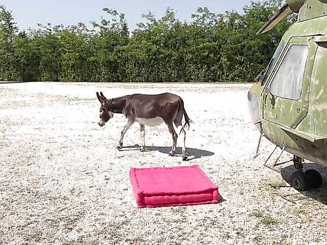 Behind the scenes of Talia Mint's outdoor pussy insertions by the helicopter