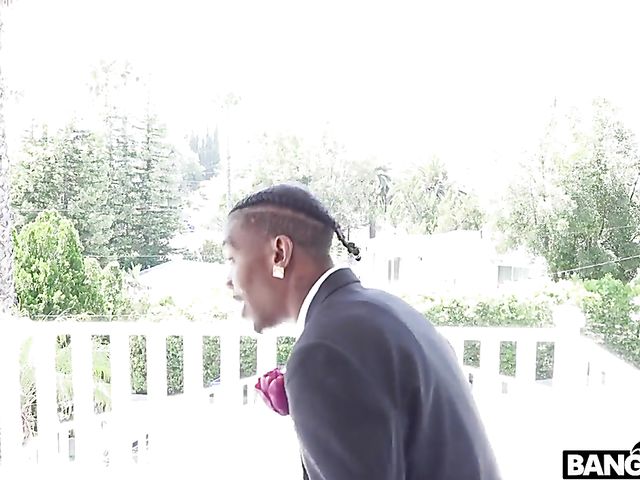 Black monster cock anal with dressed up young lady Emily Willis