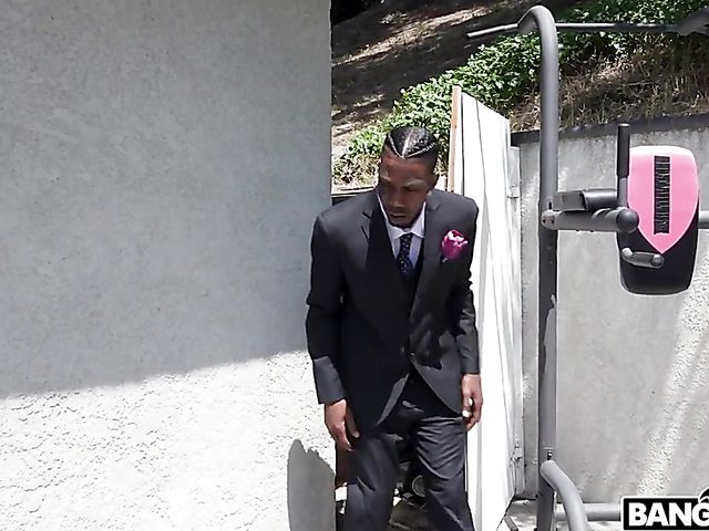 Black monster cock anal with dressed up young lady Emily Willis