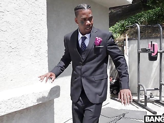 Black monster cock anal with dressed up young lady Emily Willis